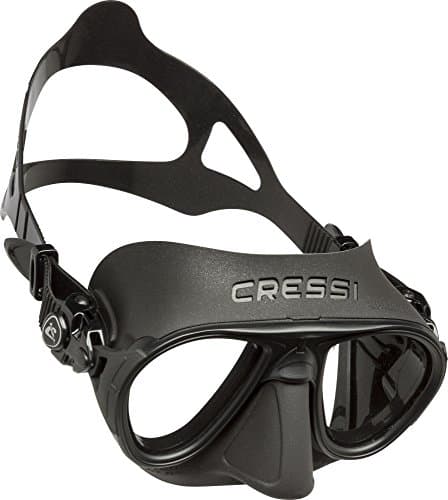 Cressi Calibro Mask, Maschera Subacqua Professionale Antifog per Apnea, Immersioni Unisex Adulto, Nero/Nero, Taglia unica