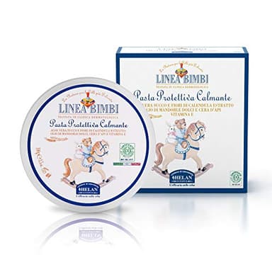 Helan, Linea Bimbi Bio, Pasta Protettiva Calmante, Crema Cambio Pannolino contro Arrossamento e Irritazioni - Idratante, Lenitiva con Aloe Vera, Cera D'Api, Vitamina C ed E, Fiori di Calendula, 100 gr