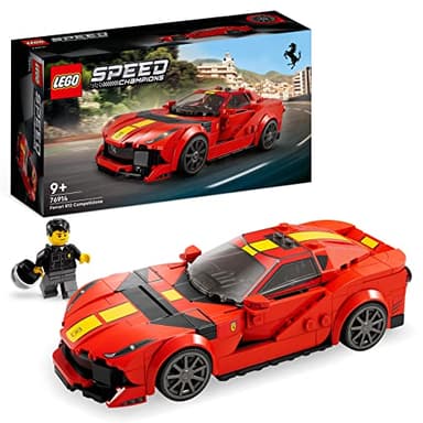 LEGO Speed Champions Ferrari 812 Competizione, Modellino di Auto Sportiva da Costruire, Set con Macchina Giocattolo da Collezione, Idea Regalo per Bambini e Bambine da 9 Anni, Serie 2023 76914