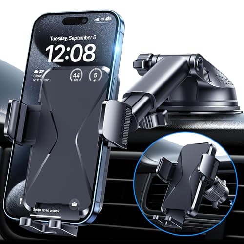 BIPOPIBO Porta Cellulare Auto [Super Aspirazione], Supporto Telefono Auto, Adatto per Parabrezza, Bocchette di Aerazione e Cruscotto, [3 in 1] Porta Telefono Adatto a tutti gli smartphone
