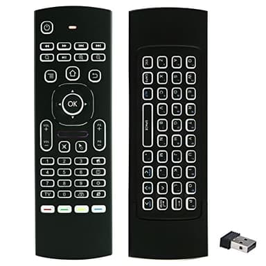 Prochosen, telecomando retroilluminato, mouse volante 2.4G, tastiera wireless e tecnologia infrarossi, per Kodi, Android, TV Box, Smart TV, PC, HTPC, Windows, Mac OS, Linux