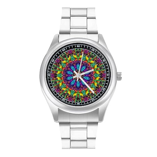 Orologio da polso in acciaio inossidabile al quarzo colorato con pelle di serpente alla moda