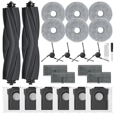 SpeHiate Accessori di Ricambi per Dreame X40 Ultra Complete/ X40 Ultra/ X40 Master/ L40 Ultra/Mova P50 Pro Ultra, 2 Spazzola Principale, 6 Sacchetti, 6 Filtro Hepa, 4 Panni Mop, 4 Spazzole Laterali