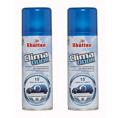 2x175ml Clima Odor| Spray Auto Climatizzatore| Autosvuotante in 15 minuti| Neutralizza i Cattivi Odori, per Condizionatori, Tessuti, Sedili Auto e Veicoli