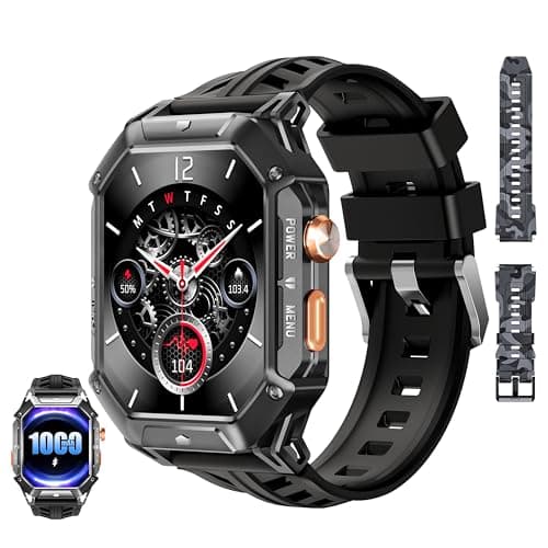 OUKITEL BT80 Smartwatch Uomo Militare,1000mAh Batteria Extra-Grande, 2,13" AMOLED Display,Orologio AI Assistente Vocale,100+ Modalità Sportive con Contapassi Pressione SpO2 Notifiche,5ATM Impermeabile