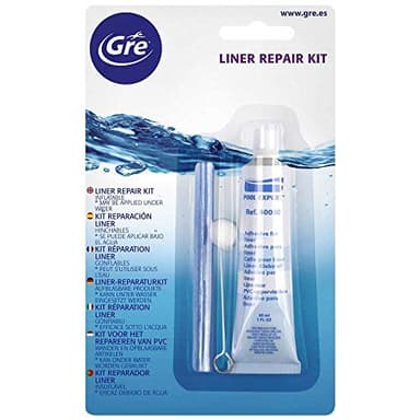 Gre 40080 - Kit di riparazione liner piscina, con colla e bastoncino applicatore.
