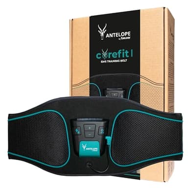 Beurer Corefit I Antelope Cintura Addominale EMS Unisex Adulto, per circonferenze addominali da 70 a 140 cm, Elettrostimolazione mirata degli Addominali centrali e laterali