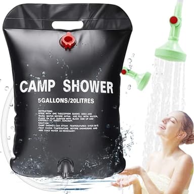 ECtury Doccia da Campeggio, Accessori Camper, 20L Doccia Solare, Doccia Portatile, Campeggio Accessori Utili per Escursioni in Campeggio All'Aperto