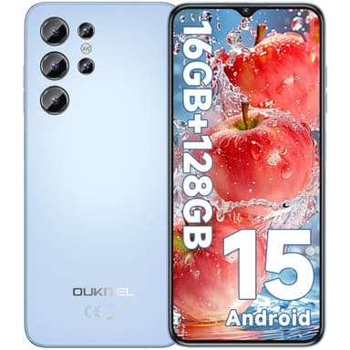 OUKITEL C1 Smartphone Android 15, 16GB +128GB/1TB Telefono Cellulare 2025, 6.52" HD+ Telefoni, 5150mAh Cellulari e Smartphone 4G, 13MP+5MP, Octa Core, Dual SIM 3 Slot/GPS/Fingerprint/OTG/3.5mm Jack