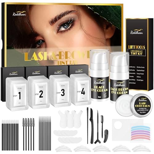 Lucoss 2025 Kit Laminazione Ciglia e Sopracciglia con Tinta Nera e Marrone,Laminazione Ciglia Kit Completo,Kit Laminazione Sopracciglia,Kit Brow Lift Lash Lift Kit,Tinta per Sopracciglia