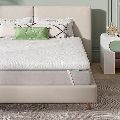 Novilla Topper 160x190, Topper Matrimoniale in Memory Foam e Schiuma Traforata Comfort 5cm，Tessuto Traspirante e Delicato Sulla Pelle con Elastiche Antiscivolo, Sfoderabile e Lavabile Oeko-TEX
