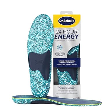 Dr. Scholl's Solette 24-Hour Energy, Rilascio energia a ogni passo, sollievo a piedi stanchi e doloranti grazie a Memory Foam e tecnologia Boosting Beads, supporto dell'arco plantare, misura 40-47.5