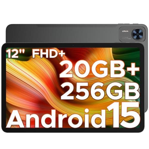 DOOGEE T36 2025 Tablet Android 15, 20GB+256GB/2TB Tablet 12 Pollici, 8800mAh Tablet con sim, 2.4K Octa-Core Tablet Gaming, 13MP + 8MP Tablet PC, Widevine L1/Hi-Res/BT5.0/5G WiFi/Face ID/GPS/OTG - Nero