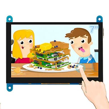 Monitor Touchscreen per Raspberry Pi, ELECROW Touch Screen capacitivo da 7 pollici 1024 * 600 HDMI Raspberry Pi Touch Display Compatibile con Raspberry pi 4 3 2 Windows
