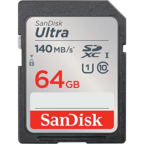 SanDisk Ultra 64GB SDXC 140MB/s - Scheda di Memoria, con velocità fino a 140 MB/s, prestazioni dell'app A1, UHS-I, Classe 10, U1