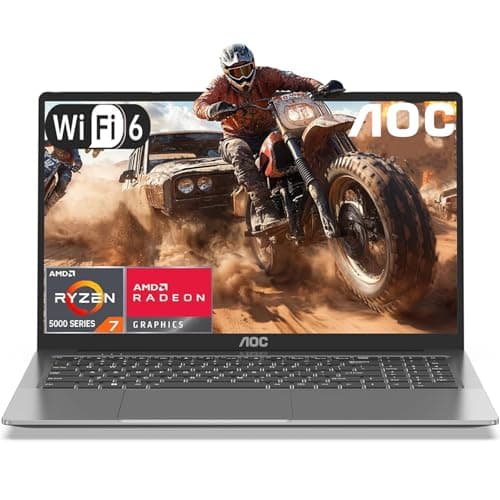 AOC 16.1'' PC Gaming Portatile AMD Ryzen 7 5825U(fino a 4,5 GHz),RAM 16GB SSD 512GB, WiFi-6 Gaming Notebook, Tastiera Retroilluminata Computer Portatile, HDMI, BT5,2, FHD 1080P BATTERE Core i7