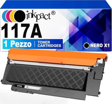 INKPACT 117A W2070A Cartuccia Toner con Chip Compatibile Sostituzione per 117A Color Laser 150nw MFP 179fnw 178nw 150a 178nwg 179fwg 179 178 150 W2070A W2071A W2072A W2073A Stampante (NERO)