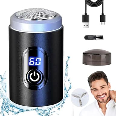 Rasoio per peli intimi impermeabile, rifinitore elettrico per peli del corpo, rifinitore per palle e inguine da uomo, rasoio per peli intimi impermeabile Ipx7, rasoio elettrico da uomo (1 set)