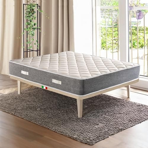Materasso Piazza e mezzo 120X190 Cm con nuova TECNOLOGIA DI COMFORT | Materasso ortopedico alto 20 cm contro il mal di schiena | Materasso che NON SCALDA, anallergico e anti acaro - MOD. ELISIR