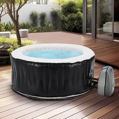pro.tec Vasca Idromassaggio Gonfiabile Mini Piscina Rotonda Fuori Terra Posti per 3 Persone 105 Getti Massaggianti Temperatura Regolabile capacità 686L incl Copertura