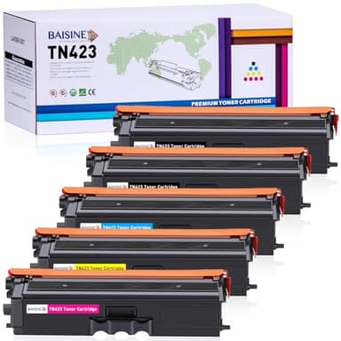 BAISINE TN-423 TN423 Compatibile con Brother TN423 TN 423 TN-423BK Cartucce Toner per Brother MFC-L8690CDW HL-L8260CDW HL-L8360CDW DCP-L8410CDW MFC-L8900CDW MFC-L9570CDW (2Nero/Ciano/Giallo/Magenta)