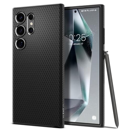 Spigen Cover Liquid Air Compatibile con Samsung Galaxy S24 Ultra - Nero Opaco