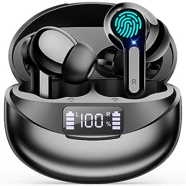 Cuffie Bluetooth, Auricolari Bluetooth 5.3 Wireless, 5-7 h per tre volte Cuffiette Bluetooth Hi-Fi Senza Fili, Auricolare USB C CVC Cancellazione Rumore Senza Filo for iOS Galaxy Xiaomi OPPO Android