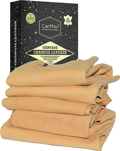 CarMax Premium Pelle di Daino per auto professionale – Fanatic Five Pack – Regolare - Perfetto per dettagli, vetro, specchi o semplicemente per tenere nel vano portaoggetti