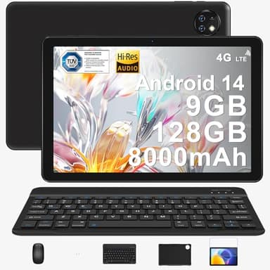 DOOGEE T10W Tablet 10 Pollici Android 14, 9GB +128GB/1TB TF, Tablet con Tastiera, 4G lte e 5G WiFi, Batteria 8000mAh, Tablet PC con Custodia, Mouse e Penna, BT5.0/OTG/GPS/Widevine L1