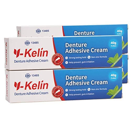 Y-Kelin crema adesiva per protesi Senza Zinco 40g (4 pacchi)