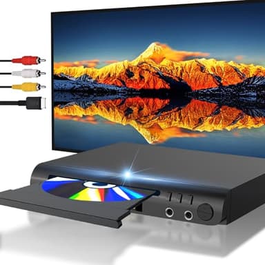 Lettore DVD HDMI per TV, lettori DVD per tutte le regioni con porte karaoke e ingresso USB, compatibilità PAL/NTSC, lettore CD domestico con cavi HDMI e RCA/AV