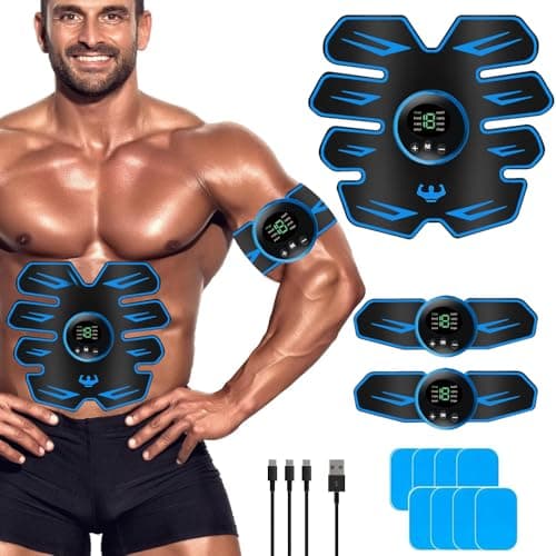 Queath Elettrostimolatore Muscolare, Elettrostimolatore per Addominali, ABS Trainer/Toner per Addome/Braccio/Vita/Gambe