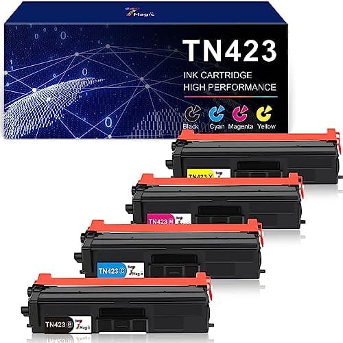 7Magic TN423 Cartuccia Toner Compatibile per Brother TN-423 TN-421 per stampante MFC-L8690CDW MFC-L8900CDW HL-L8260CDW HL-L8360CDW DCP-L8410CDW, TN423BK/C/M/Y (Nero Ciano Giallo Magenta,4-Pack)