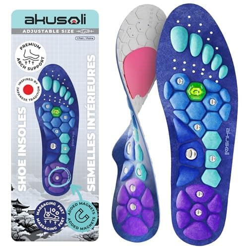 Akusoli Solette Scarpe | Solette Akusoli Originali, Plantare Ortopedico per Piede Piatto，Fascite Plantare,Dolore al Tallone, Piede Cavo, Ammortizzante, EU36-41.5, Confezione da 1 Paio