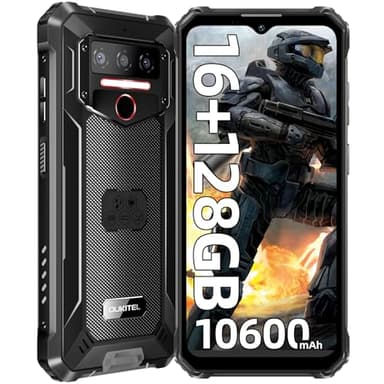 OUKITEL WP23 PRO Android 13 Rugged Smartphone 2024-10600mAh Telefono Indistruttibile, 16(8+8) GB+128GB/1TB Telefono Rugged, 6.52" HD+ 13MP+5MP Telefoni Robusto, 4G Dual SIM,GPS/OTG/Face ID/NFC, Nero