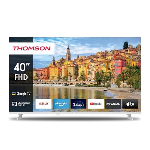 Thomson 40 pollici (101cm) Google TV FHD Bianco Controllo Vocale Triple Tuner Smart TV - 40FG2S14W - 2024