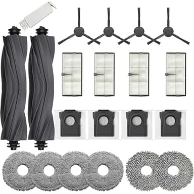 JoyBros Accessori per Dreame L10s PRO Ultra Heat / L10s Ultra Gen 2 Mova E30 Ultra X30 Ultra Mocio/Panni X6; Sacchetto X4; Filtro X4; Spazzole Principali X2; Spazzole Laterali X4 Ricambi