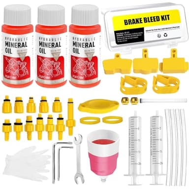 Kit Spurgo Freni per Shimano, TEKTRO, MAGURA, Kit idraulico di dissanguamento del freno a disco del fluido della bicicletta, compreso il liquido minerale del freno (180ml)