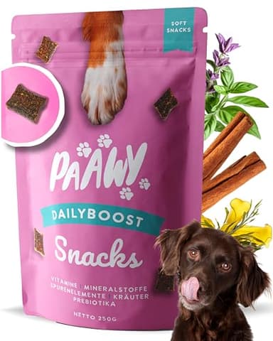 Paawy DailyBoost Snacks - 29 Vitamine, Minerali & Erbe - Multivitaminico per Cani - Complesso di Vitamine B per Cani -multivitamin for dogs