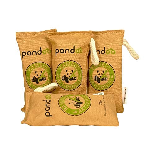 deodorante naturale a base di carbone attivo di bambù | 100% biodegradabile | 2 anni utilizzabili | senza chimica | assorbe gli odori e l'umidità| 4 x 75g