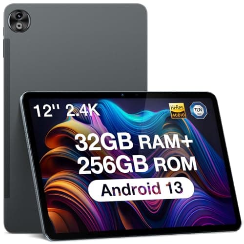 DOOGEE T20 Ultra Android 13 Tablet 32GB RAM + 256GB ROM (2TB TF) Helio G99 Octa-Core 12" 2.4K IPS Dual Display 4G LTE + 5G WiFi,10800mAh Batteria,Fotocamera 16MP, BT5.2, 3.5mm Jack, Face ID Grigio)