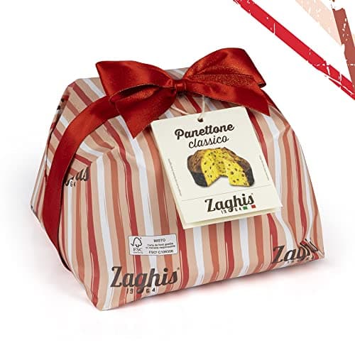 Zaghis Panettone Artigianale 750gr - Panettone Classico Con Lievito Madre, Scorzone Di Arance Di Sicilia E Cedri Diamante, Aromi Naturali.