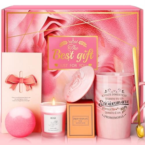 Eletorot Regalo Donna, Regalo Compleanno Donna Set Confezione Tazze, Idea Regali per Moglie Amica Sorella Mamma Nonna, Regalo Festa Della Mamma