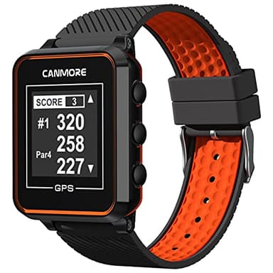 Orologio da golf GPS CANMORE TW356 per uomo e donna, oltre 41.000 campi precaricati in tutto il mondo, display LCD ad alto contrasto, chip IC di aggiornamento, Arancione