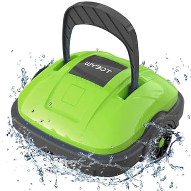 WYBOT Robot piscina, aspiratore per piscina con doppio motore, Motore Dual, forte potenza di aspirazione, pulitore automatico per piscine sotterranee fino a 50 m²(verde)