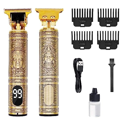 Tagliacapelli Professionale Rasoio Elettrico Barba e Corpo Uomo – Regolabarba, Depilatore, Trimmer di Precisione e Rifinitore, Macchinetta per Capelli Senza Fili, 4 Pettini e Kit Pulizia