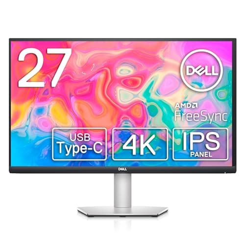 Dell S2722QC USB-C 27" 4K UHD (3840x2160) Monitor, 60Hz, IPS, 4ms, AMD FreeSync, 99% sRGB, HDR, Altoparlanti integrati, USB-C, 2x HDMI, 2x USB, 3 Anni di Garanzia, Argento