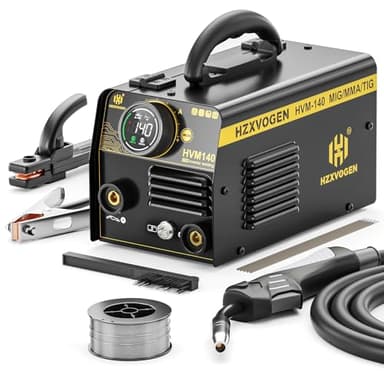 Saldatrice A Filo No Gas 140A 230V 3 in 1 Inverter Filo Animato MIG/MMA/Lift TIG Mini Multiprocesso Portatile Elettrodo Saldatrice HVM140