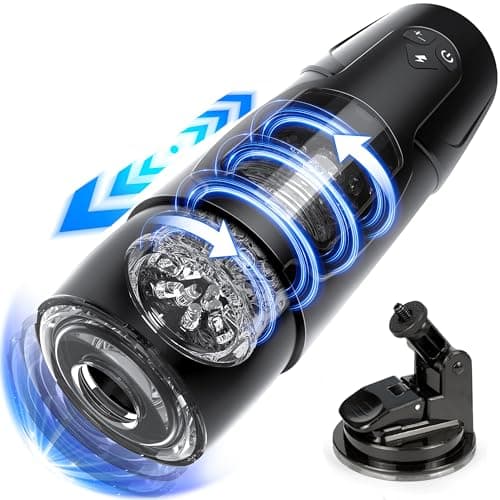 Masturbtore per Uomini Mano Libera Elettrici Sex Toys, Masturbatore Uomo con 7 Modalità di Funzione Telescopica e Rotante, Sex Toysper Per Uomini