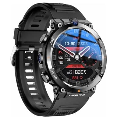 HYYKEJI Smartwatch con Scheda SIM 4G, Smart Watch con Schermo Rotondo da 1,39", Doppia Fotocamera, Posizionamento NFC, Supporto Composizione Personalizzata App, Corpo Ultra Sottile